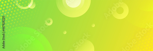 Modern green yellow vivid gradient abstract web banner background creative design. Vector illustration design for presentation, banner, cover, web, flyer, card, poster, game, texture, slide, magazine.
