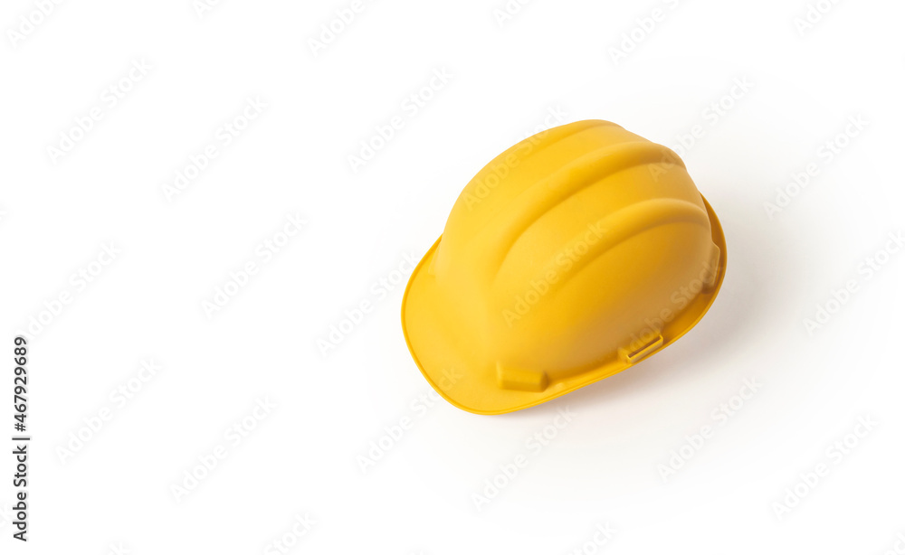 Yellow helmet safety isolated on white background. Yellow helmet safety isolated on white background.