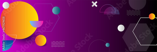 Colorful abstract memphis banner. Modern abstract web banner background creative design. Vector illustration design for presentation, banner, cover, web, flyer, card, poster, game, texture, slide, mag