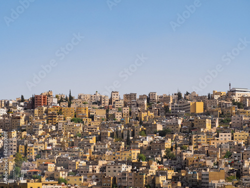 A Stunning cityscape of Amman downtown from the Citadel, Amman, Jordan