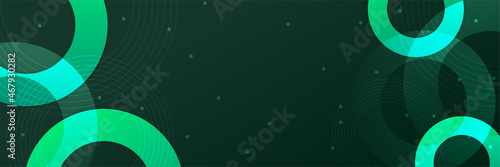 Modern abstract colorful dark green gradient vibrant wide web banner background. Vector illustration design for presentation, banner, cover, web, flyer, card, poster, game, texture, slide, magazine.