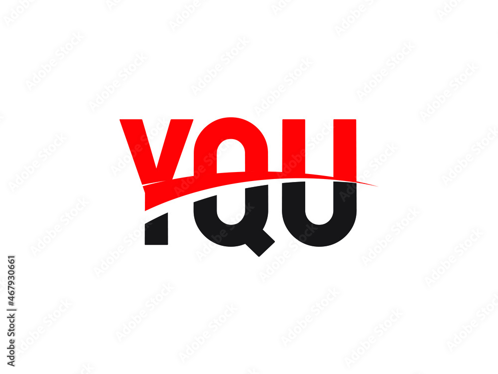 YQU Letter Initial Logo Design Vector Illustration
