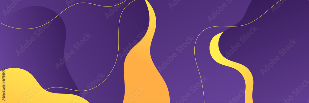 Abstract modern colorful yellow purple gradient wide geometric banner design. Modern cover header background for website design, social media cover ads banner, flyer, invitation card Abstract modern colorful yellow purple gradient wide geometric banner design. Modern cover header background for website design, social media cover ads banner, flyer, invitation card