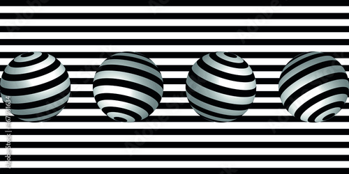 Psychedelic optical illusion 3D Ball rolling wallpaper