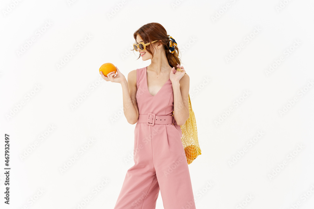 pretty woman in pink dress decoration posing model pretty woman in pink dress decoration posing model