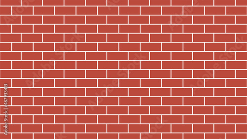 Red Brick Pattern Wall. Texture of Brick Pattern for Background.