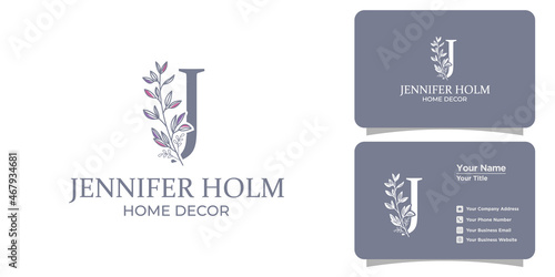hand drawn feminine home decor logo set