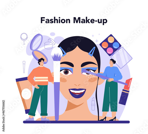 Make up artist concept. Professional artist doing a beauty procedure