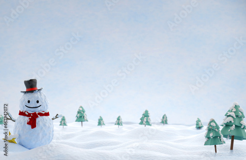 Christmas and New Year background. 3d render
