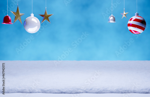 Christmas and New Year background. 3d render