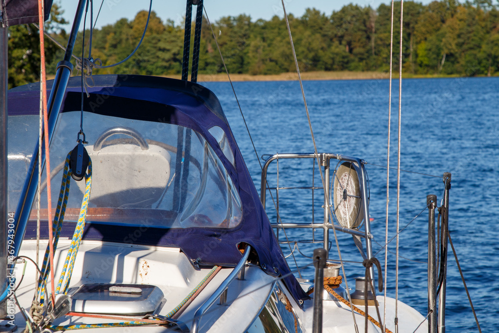 Pleasure Boats and Yachts at Pier. Sailboats. Sailing Yacht