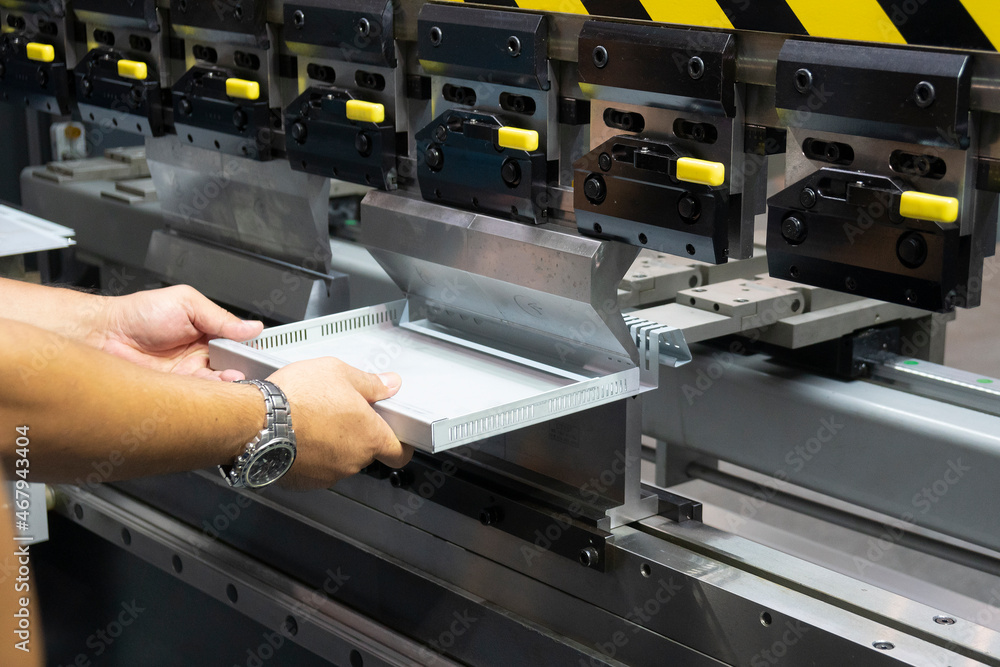 The sheet metal working operation by skill operator. The sheet metal working operation by skill operator.