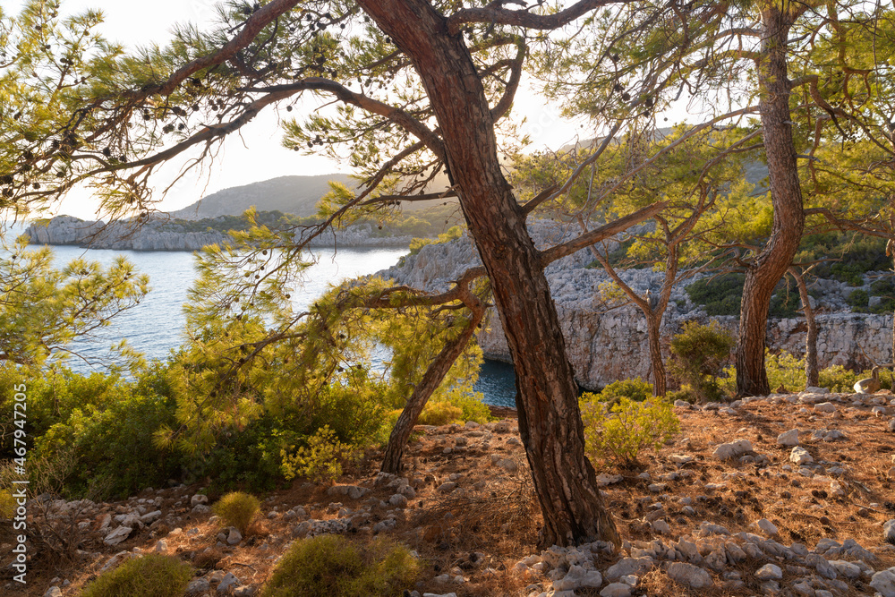 Romantic seashore scenery on the Lycian Way. Turkey