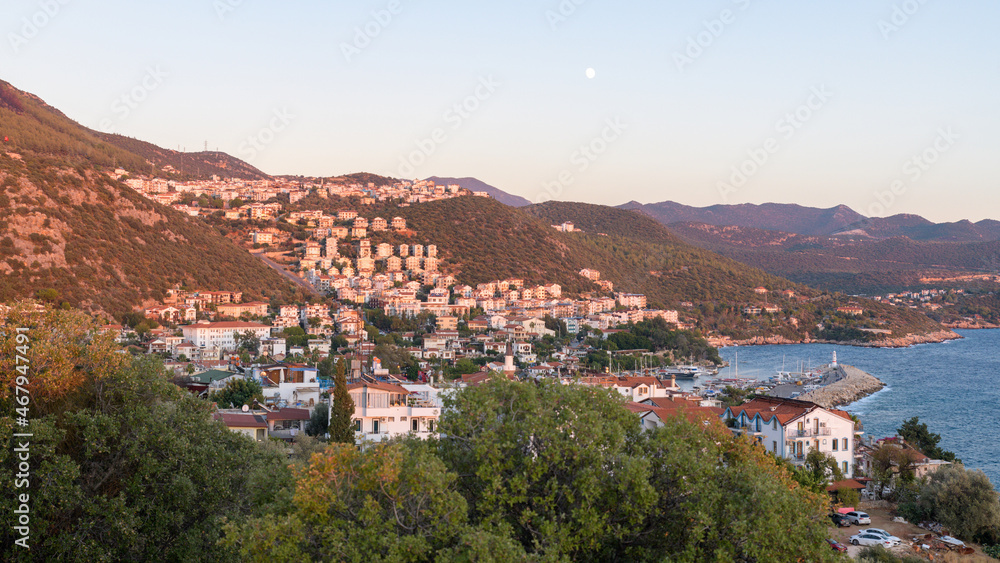 Kas cityscape. Mediterranean Coast, Antaya, Turkey