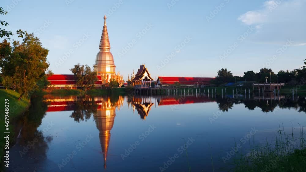 Time Lapse Beautiful sky sunset time on Wat Phra Bat Huay Tom Time Lapse Beautiful sky sunset time on Wat Phra Bat Huay Tom