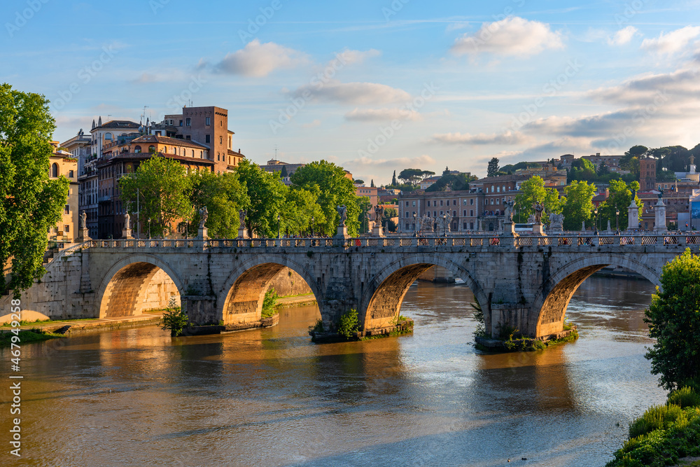 Rome, Tiber River, Saint Angel's Bridge