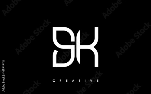 Photos SK Letter Initial Logo Design Template Vector Illustration