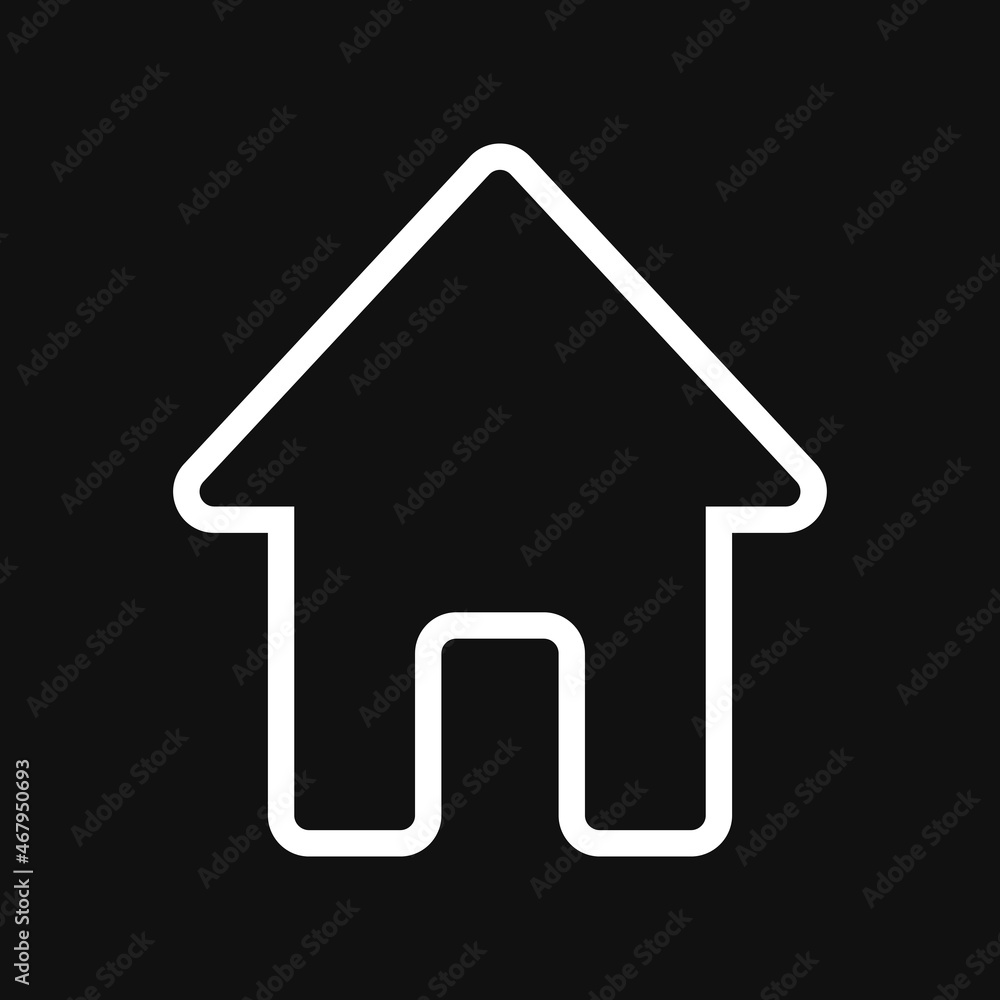 House line icon on grey background. Home icon House line icon on grey background. Home icon
