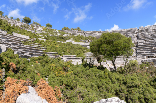 Theater in city Kyaneai. Lycian, Antalya, Turkey photo