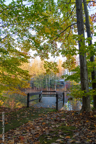 Pond in Radisson Community at Baldwinsville, New York during Autumn