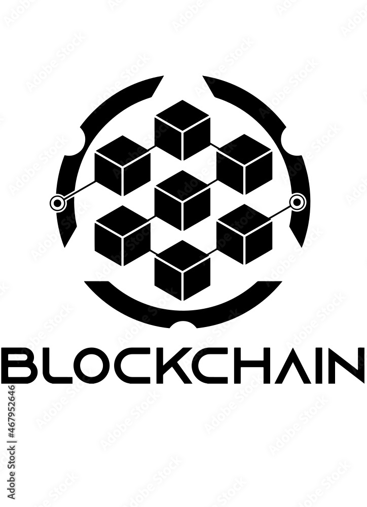 Obraz premium Crypto logo, blockchain icon