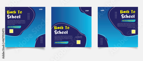 School education admission social media post and web banner template