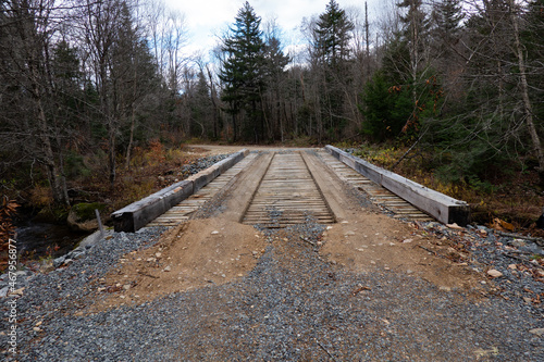 Logging road bridge over a creek in the Adirondack Mountains