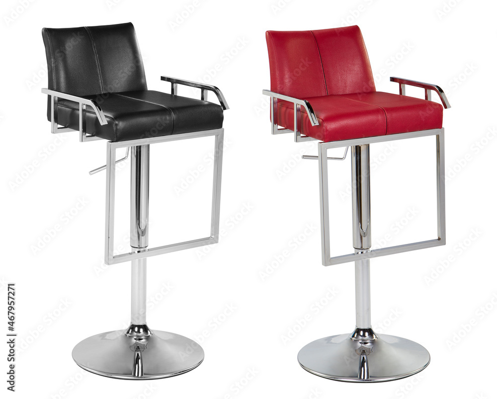 bar chair isolated on white background . different angle bar chair isolated on white background . different angle
