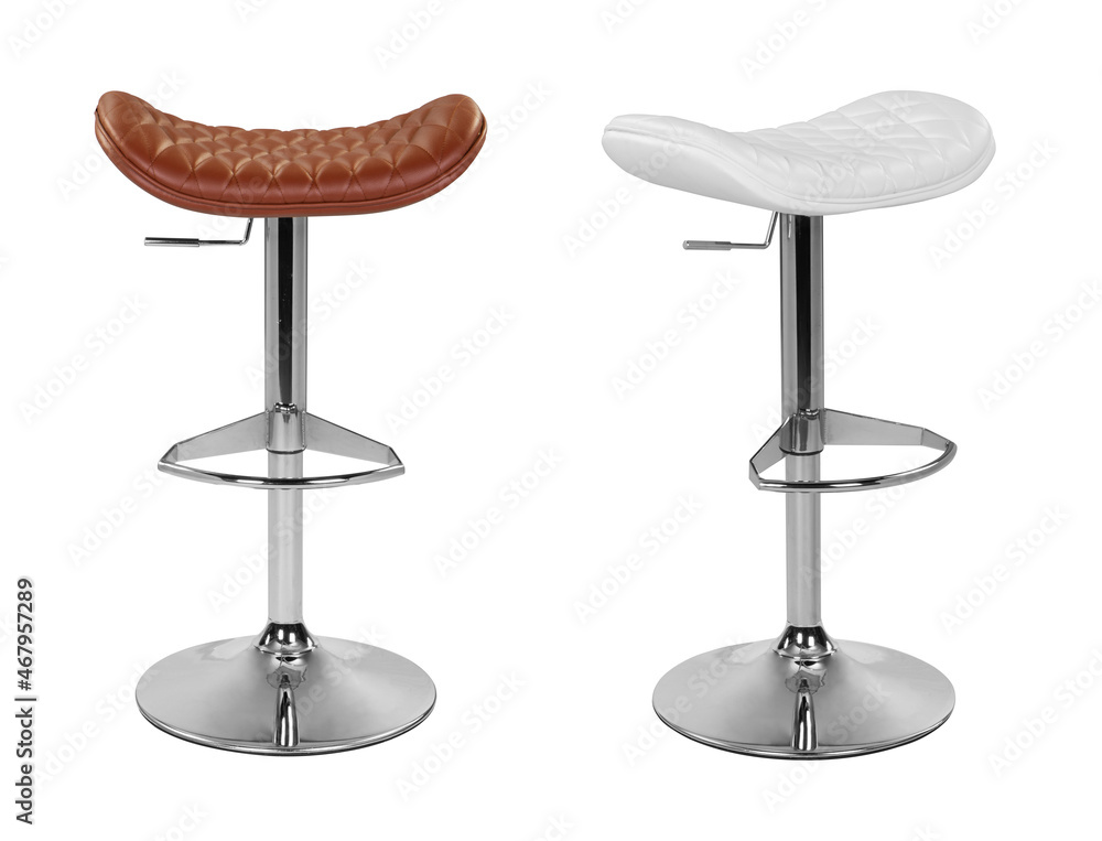 bar chair isolated on white background . different angle bar chair isolated on white background . different angle