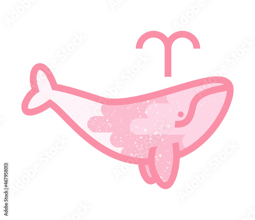 Vector illustration of a right whale.