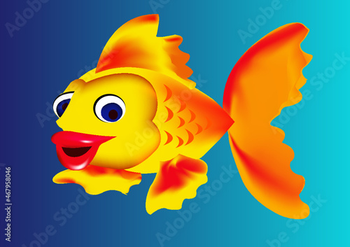 Gold fish illustration Work