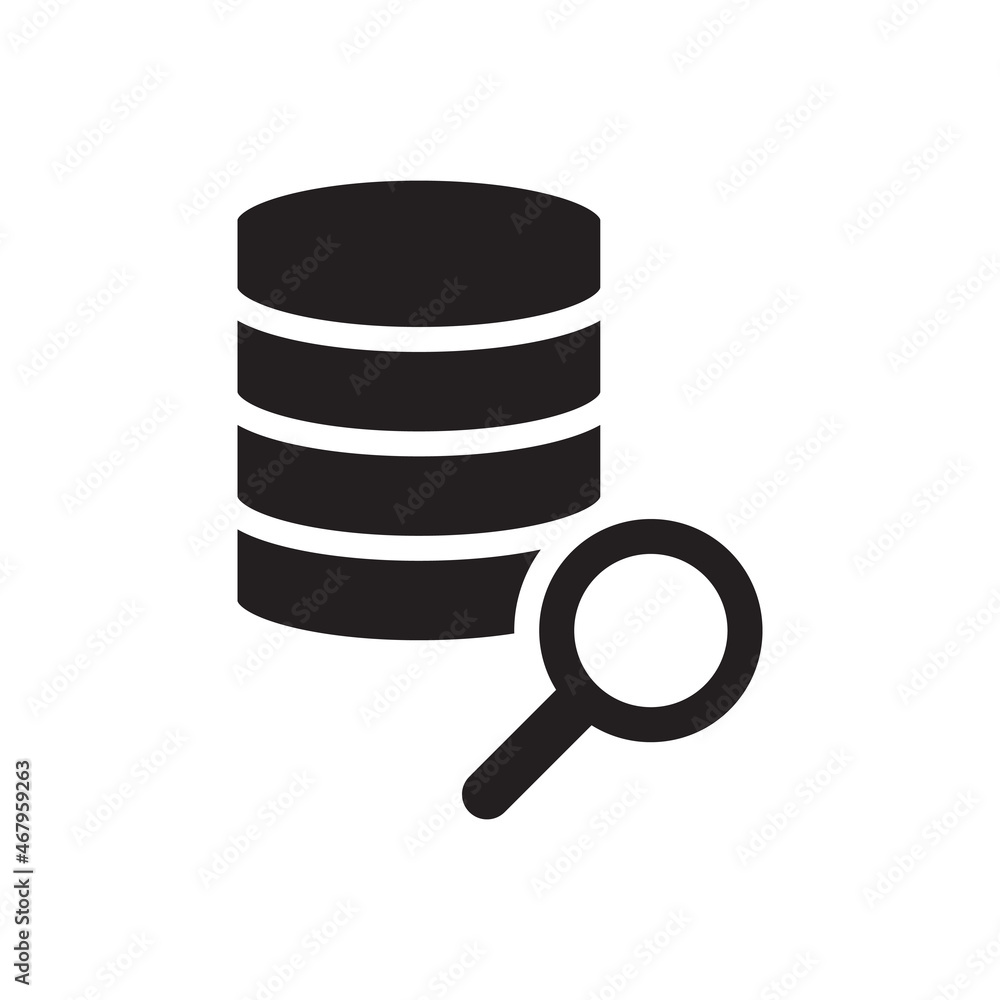 Data Center Search Icon - Server Search Icon Data Center Search Icon - Server Search Icon