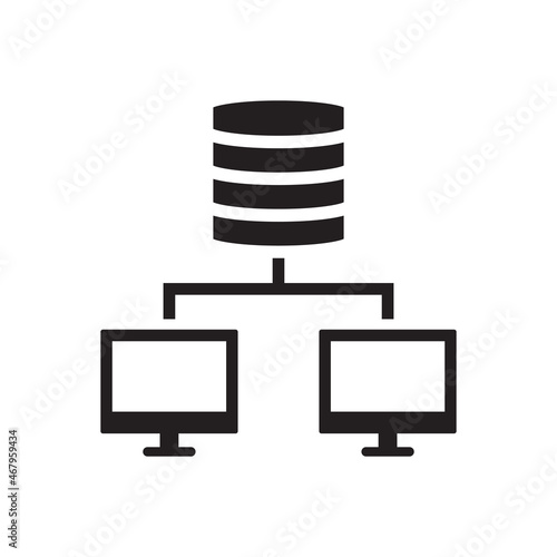 Data Center connect Icon - Server Network Icon