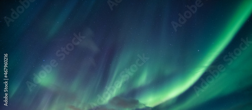 Foto Aurora borealis, Northern lights with starry in the night sky