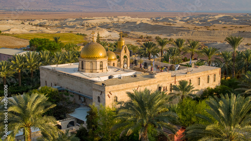 Deir Hajla is the Arabic name of the Greek Orthodox Monastery of Saint Gerasimus (officially the Holy Monastery of Saint Gerasimos of the Jordan). It is located on the West Bank, west of the River  photo