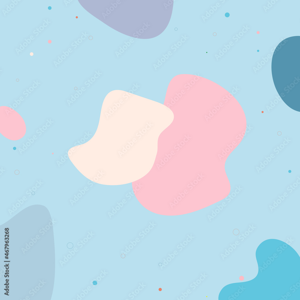 Delicate background in blue shades. Set of abstract modern graphic elements. Minimalism concept. Suitable for social media posting, mobile apps, banner and advertising design, cover design, poster Delicate background in blue shades. Set of abstract modern graphic elements. Minimalism concept. Suitable for social media posting, mobile apps, banner and advertising design, cover design, poster