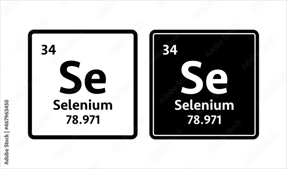 Fototapeta premium Selenium symbol. Chemical element of the periodic table. Vector stock illustration