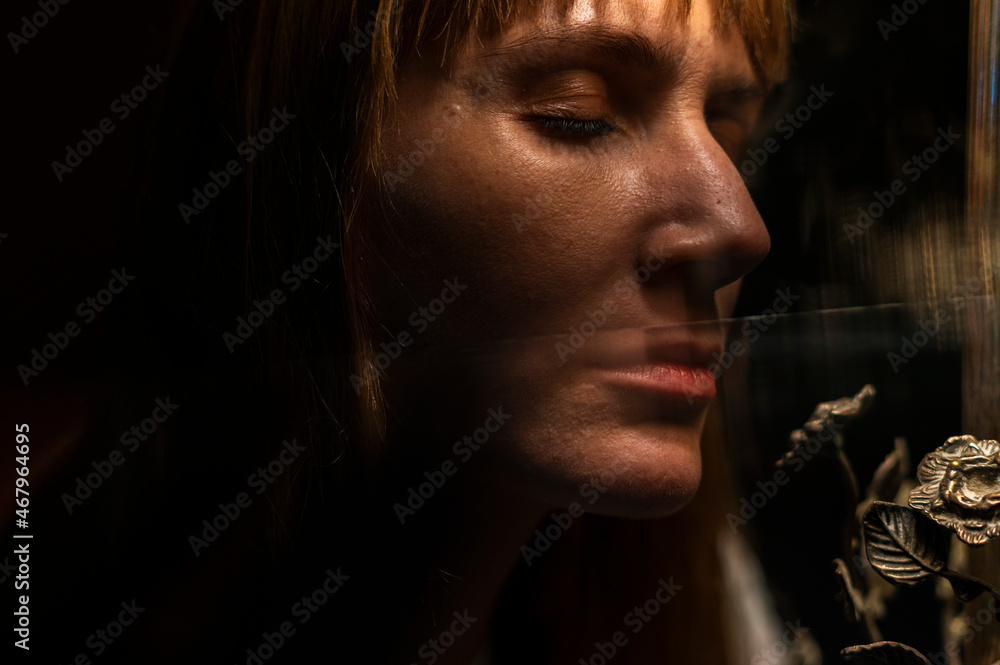 Solitary woman at home Solitary woman at home