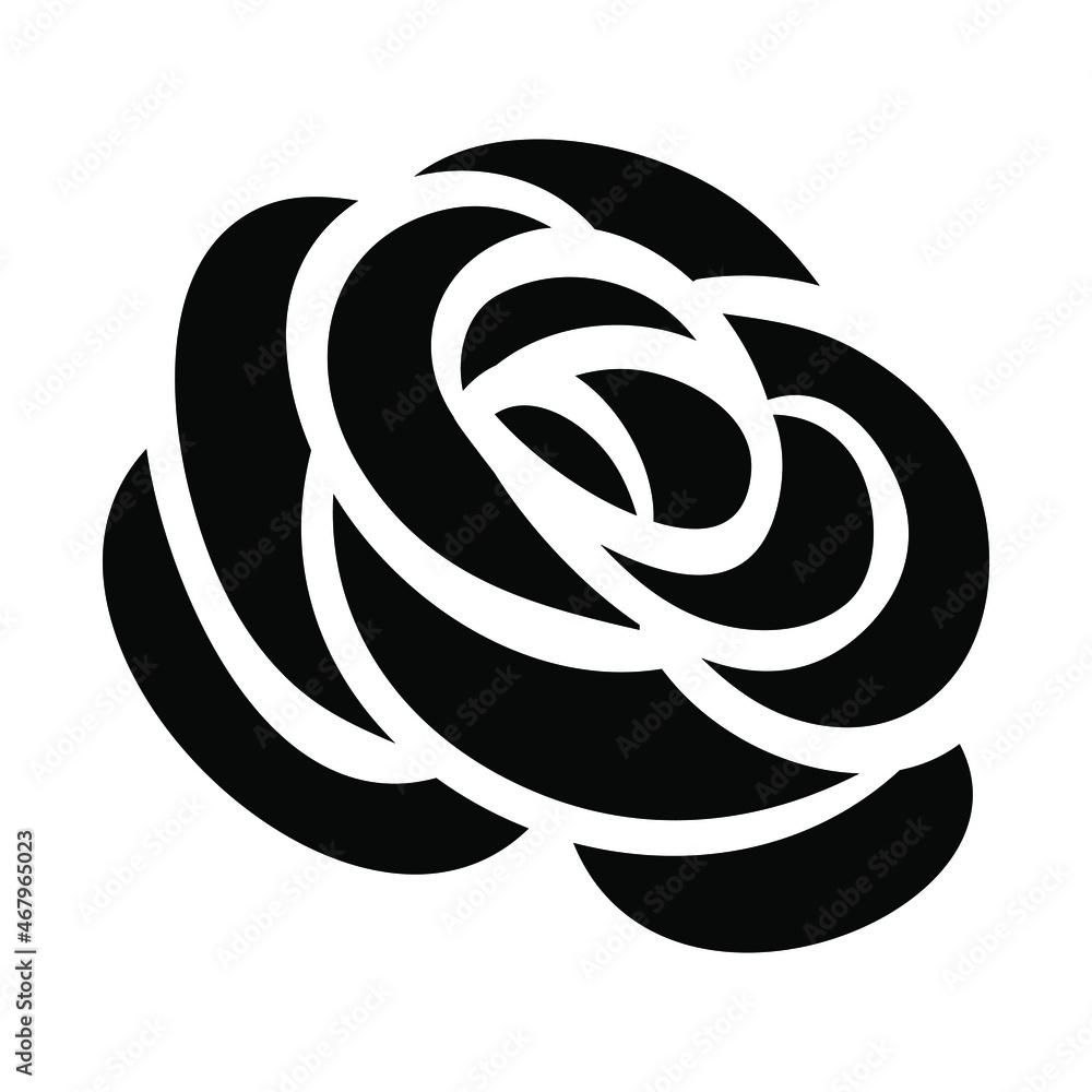 Rose icon vector. flower illustration sign. floret symbol. blossom logo.