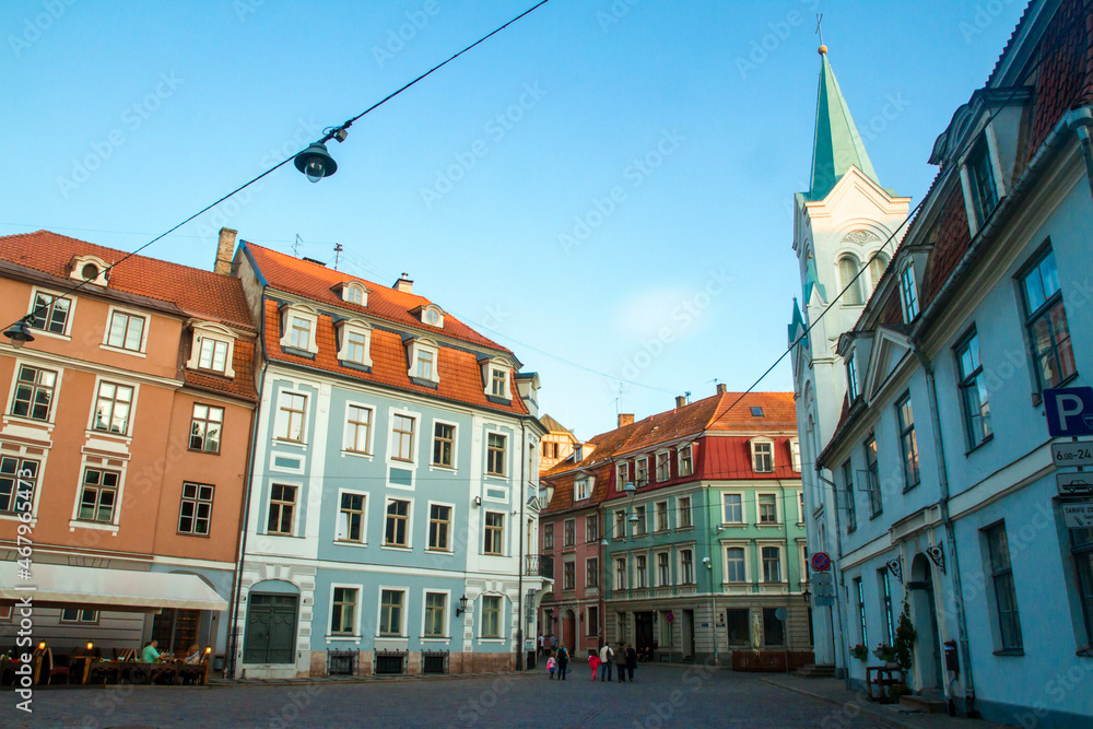 Street in the old town in Riga