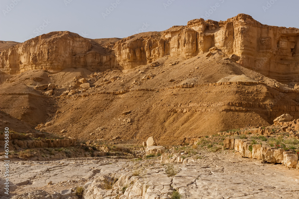 Rocks and debris in the Judean Desert in Israel Rocks and debris in the Judean Desert in Israel