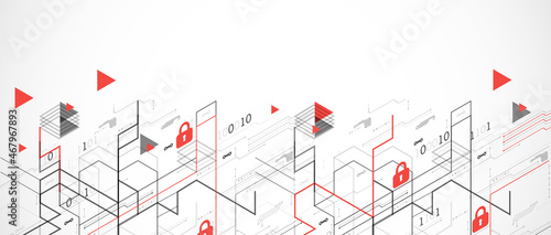 Protection mechanism, system privacy. Vector illustration
