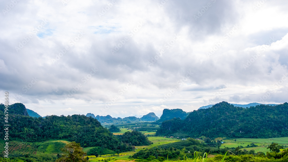 Mountain range between Phetchaburi Province and Loei Province in Thailand