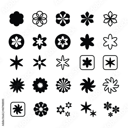 Fototapeta Naklejka Na Ścianę i Meble -  the various styles of star collection set. various shapes of star illustrations that are suitable for snowflakes, sparkling items, decorations, etc.
