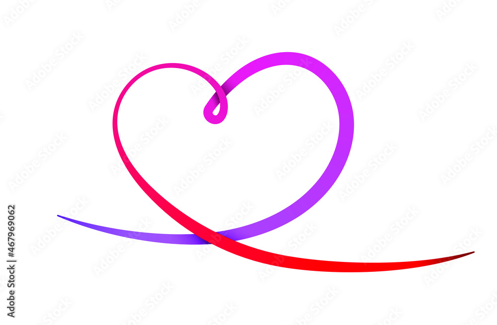 Heart icon. Abstract colored heart. Church symbols. Linear heart shape. Vector illustration. Heart icon. Abstract colored heart. Church symbols. Linear heart shape. Vector illustration.