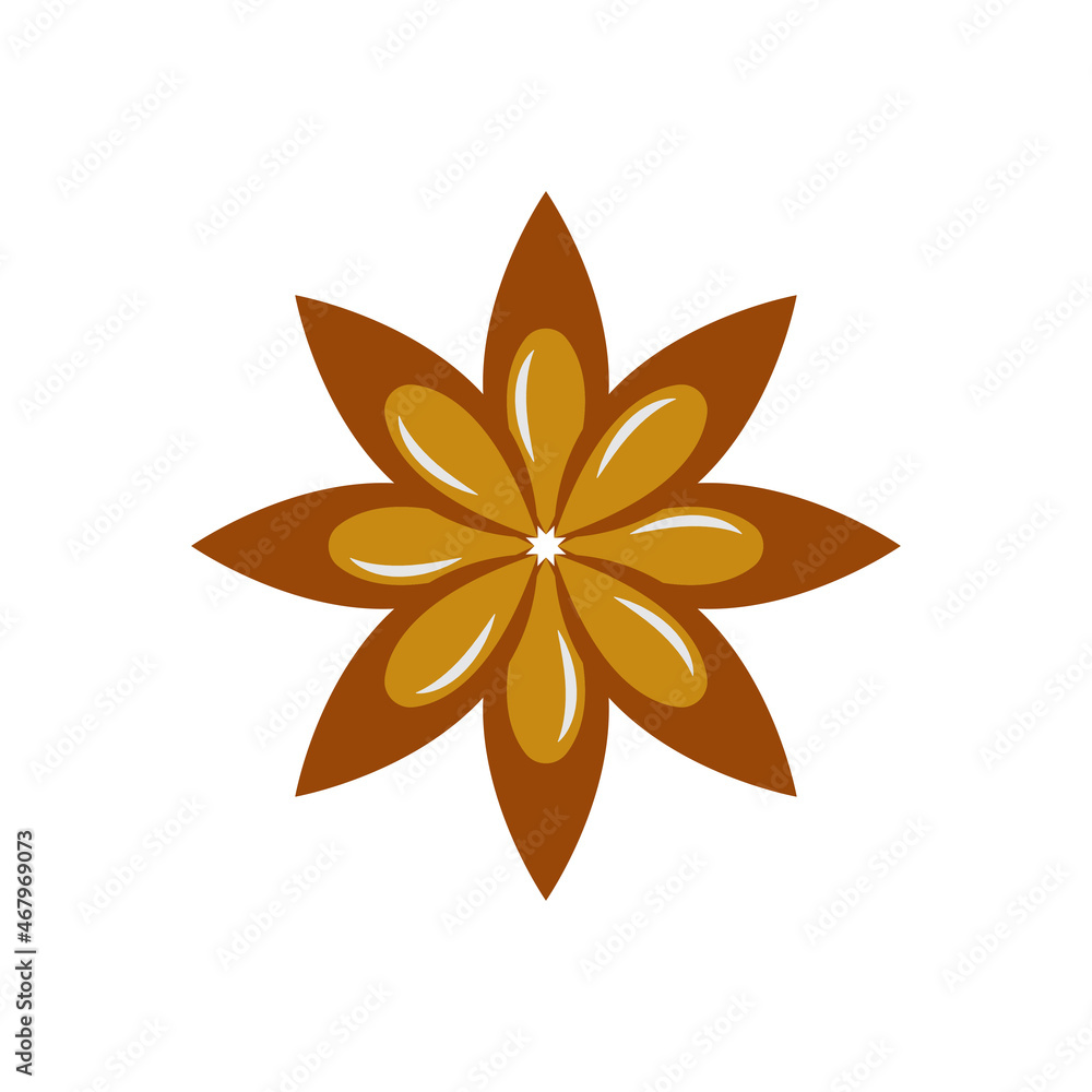 star anise icon design template vector star anise icon design template vector