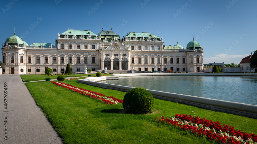 Upper Belvedere Palace on a sunny day in summer
