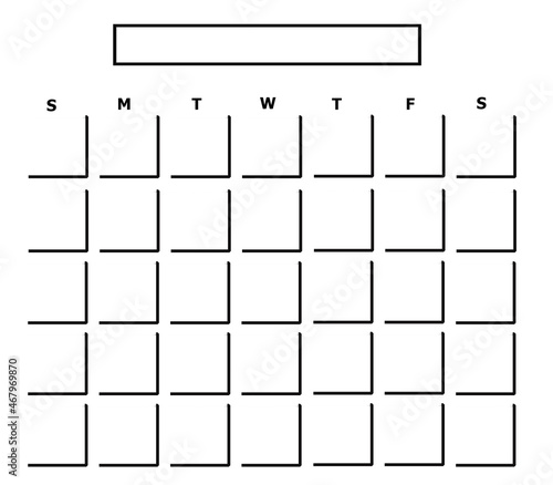 Blank Calendar Sheet