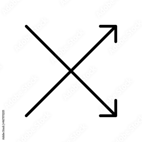 Line Icon Arrow, Direction, Design, Web In Simple Style. Vector sign in a simple style isolated on a white background. Original size 64x64 pixels.