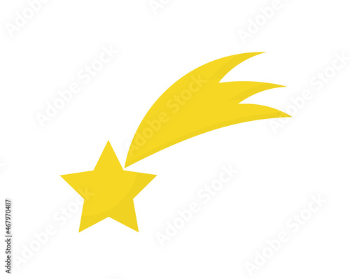 Shooting star Christmas icon.